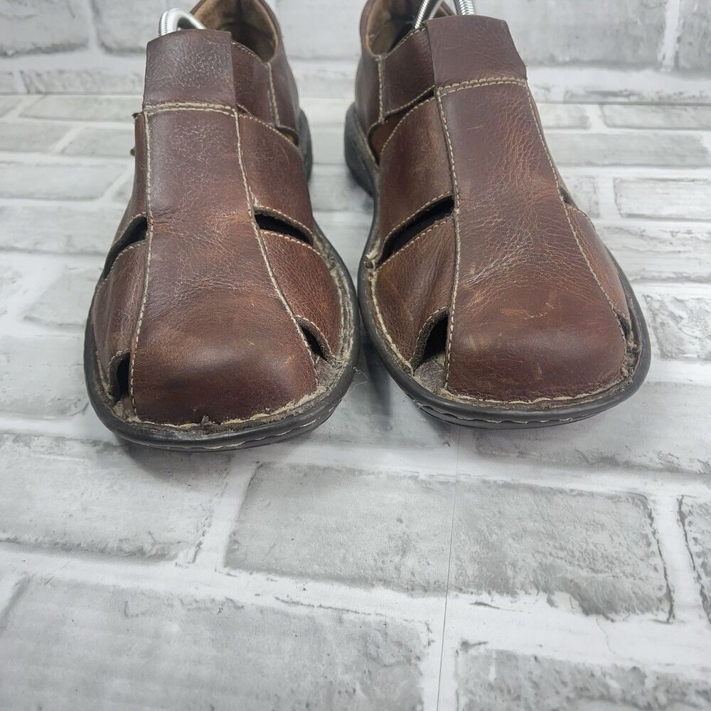 Born Fisherman Men’s Size 11 Brown Leather Closed Toe Vintage Boat Sandals - Picture 11 of 11